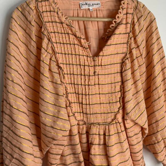 Apiece Apart Cala Bib Blouse Top Blouse Orange Womens Size 2 XS - Picture 4 of 16